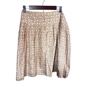 George‎ ME 16 Seashell Print Floral Skirt Women's Cotton Silk Blend